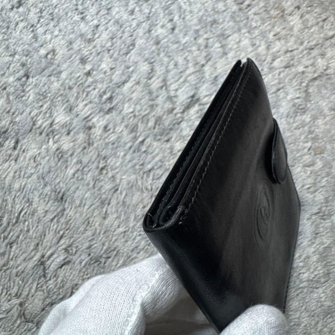 GUCCI グッチ オールドグッチ 二つ折り財布 レザー ブラック - メルカリ
