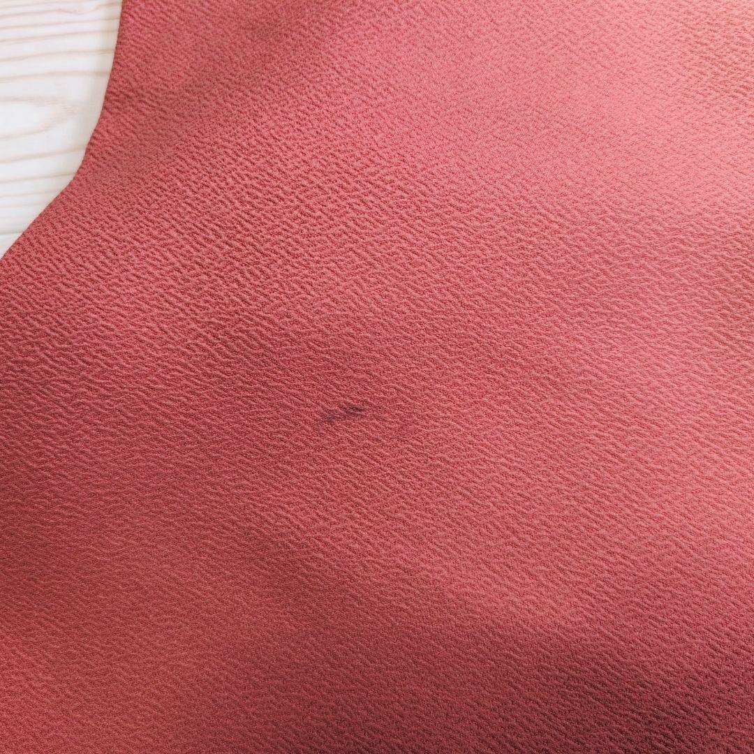 訪問着 フルセット 着物 正絹 赤 金 楽器 笛 バチ衿 O5 - メルカリ