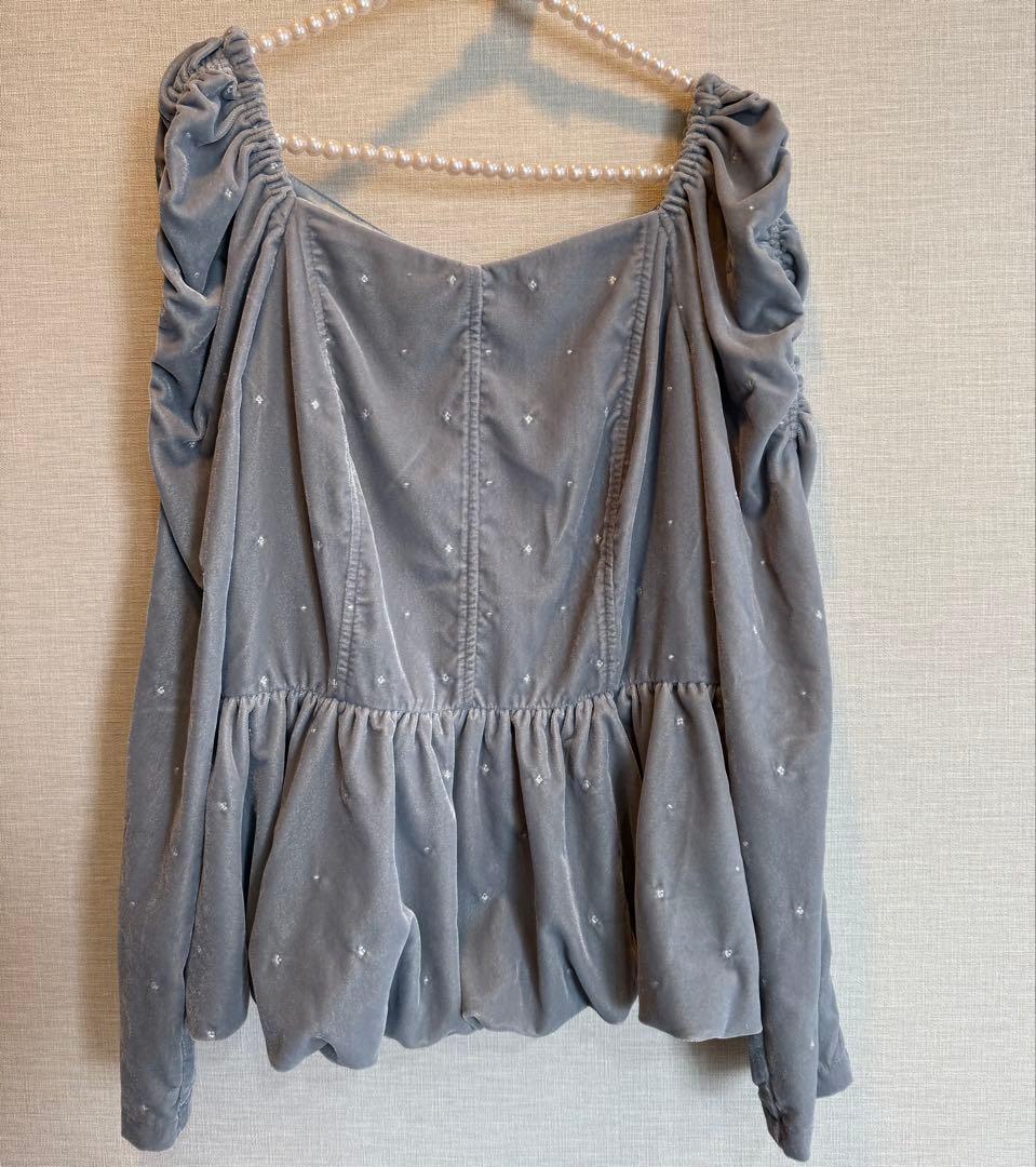 Rirandtureベロア刺繍ペプラムブラウス - メルカリ