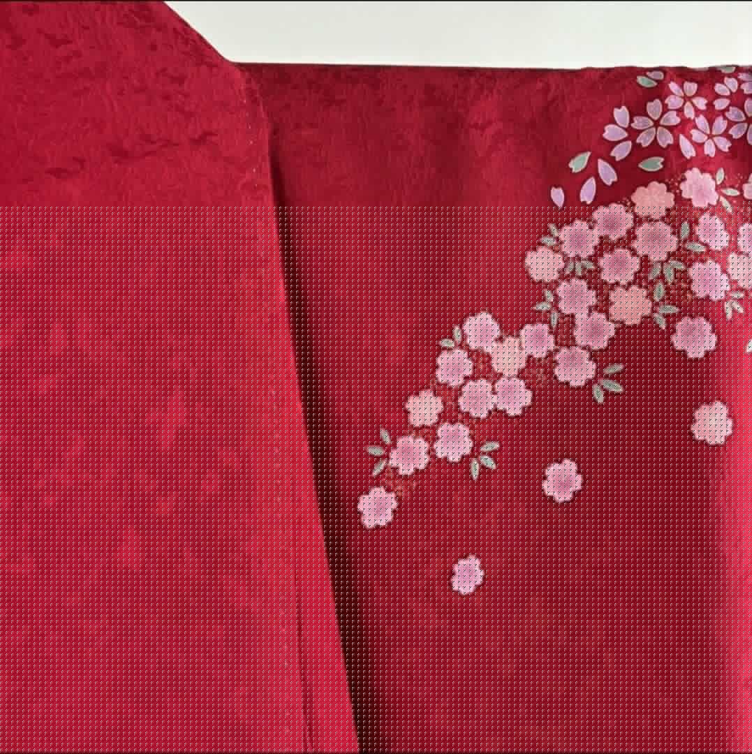 振袖フルセット】身丈162.5cm 裄丈67.5cm 桜 流水 箔 金彩 赤