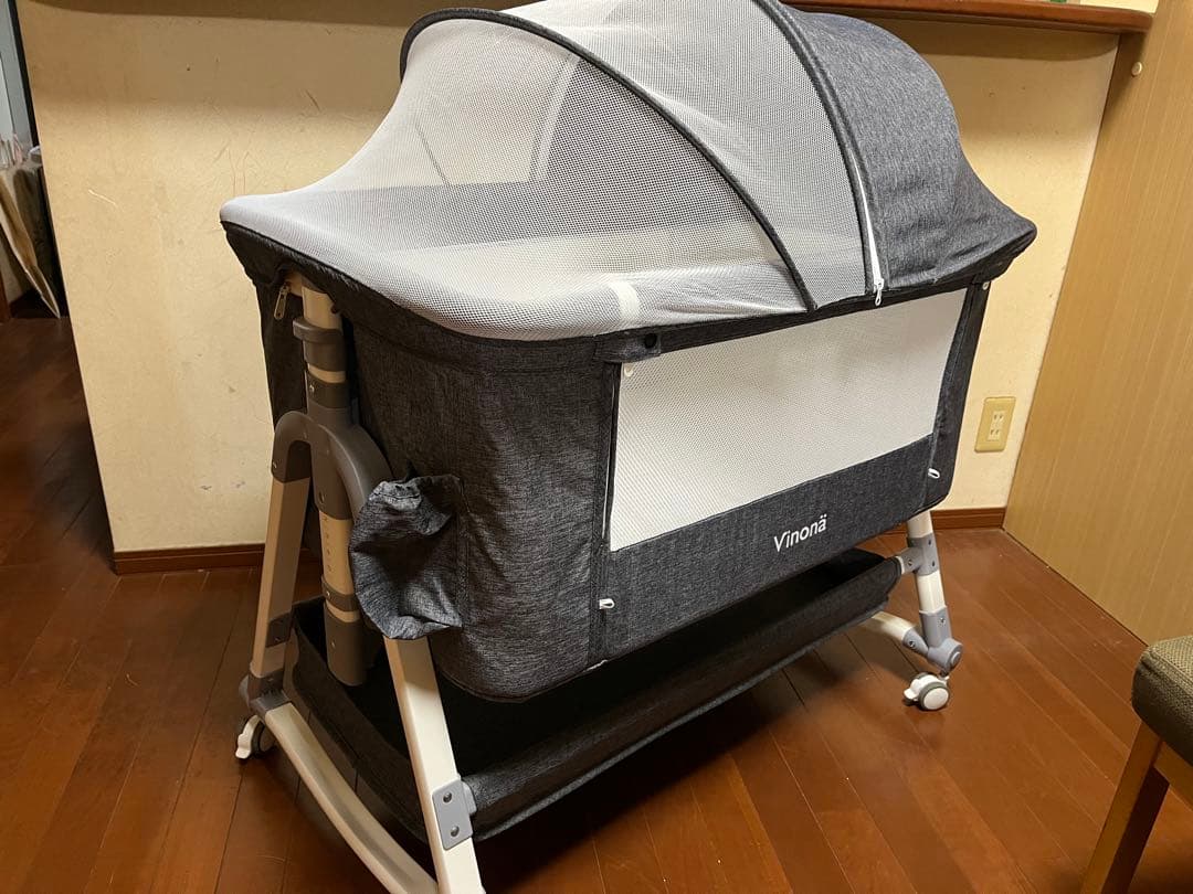 Vinona ベビーベッド 添い寝 折りたたみ ハイローベッド - メルカリ