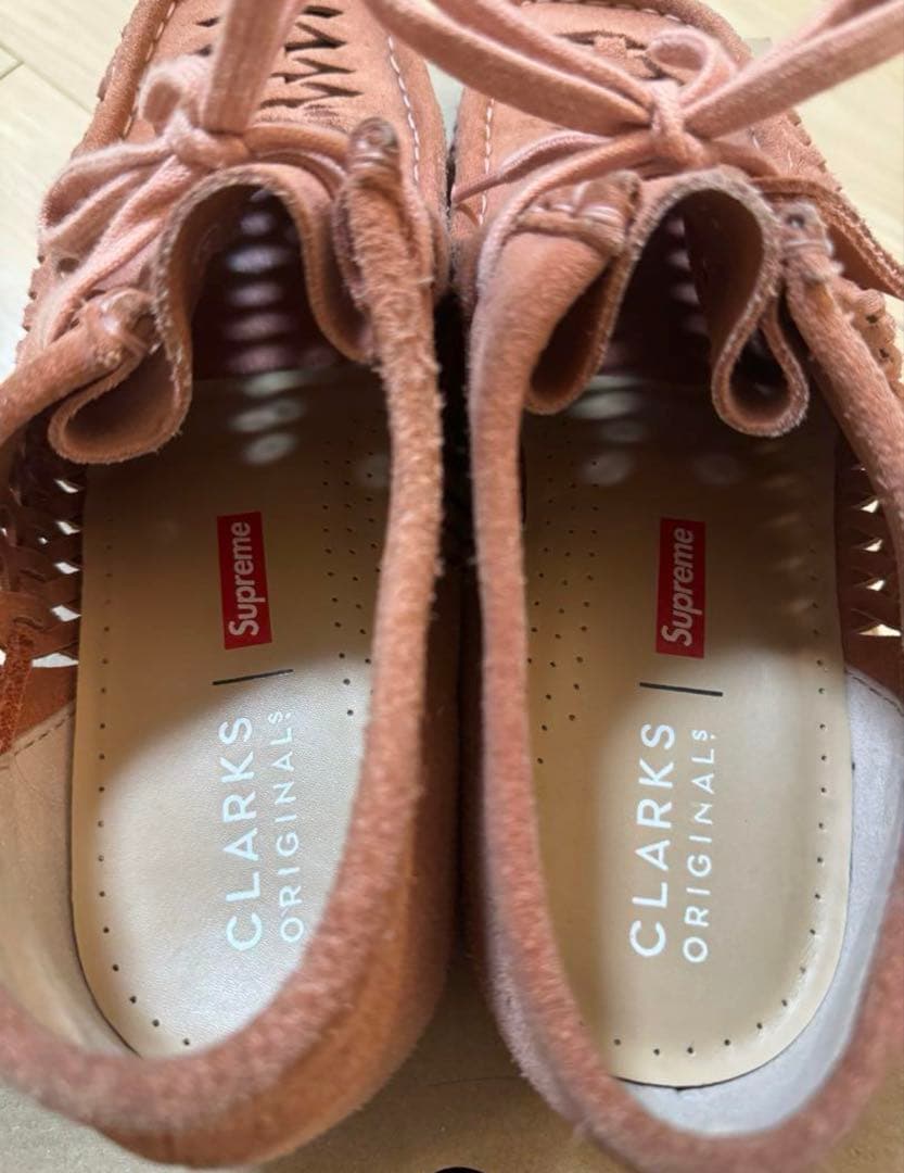 CLARKS×SUPREME WALLABEE \"PINK\" ワラビー uk7
