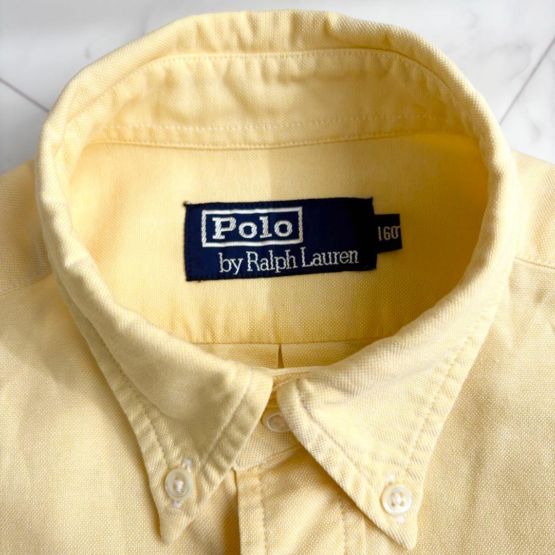 ラルフローレン】長袖シャツ オックスフォード ポニーロゴ 黄色 Y2K M