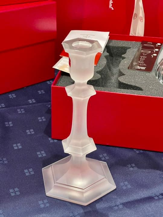 ウッチィ様専用) フロストホワイト バカラ キャンドルスタンド アワ