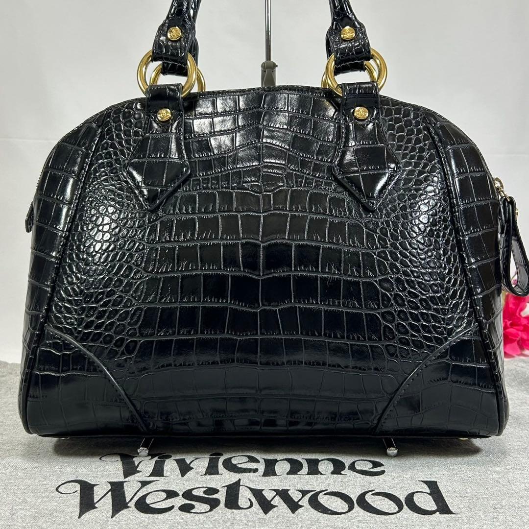 極美品】ヴィヴィアンウエストウッド オーブ 2way ハンドバッグ クロコ