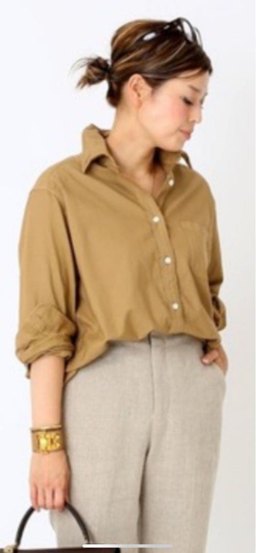 美品☆ Deuxieme Classe OXFORD BD シャツ ベージュ - メルカリ
