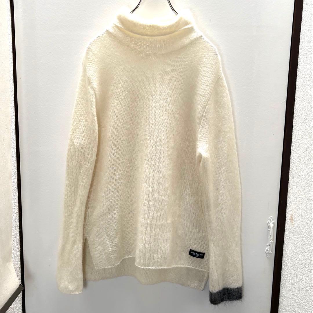 RUDE GALLERY モヘア　タートルネック　ニット　白　グレー　ウール 楽天市場】モヘア ニット（ネックラインタートルネック・ハイネック