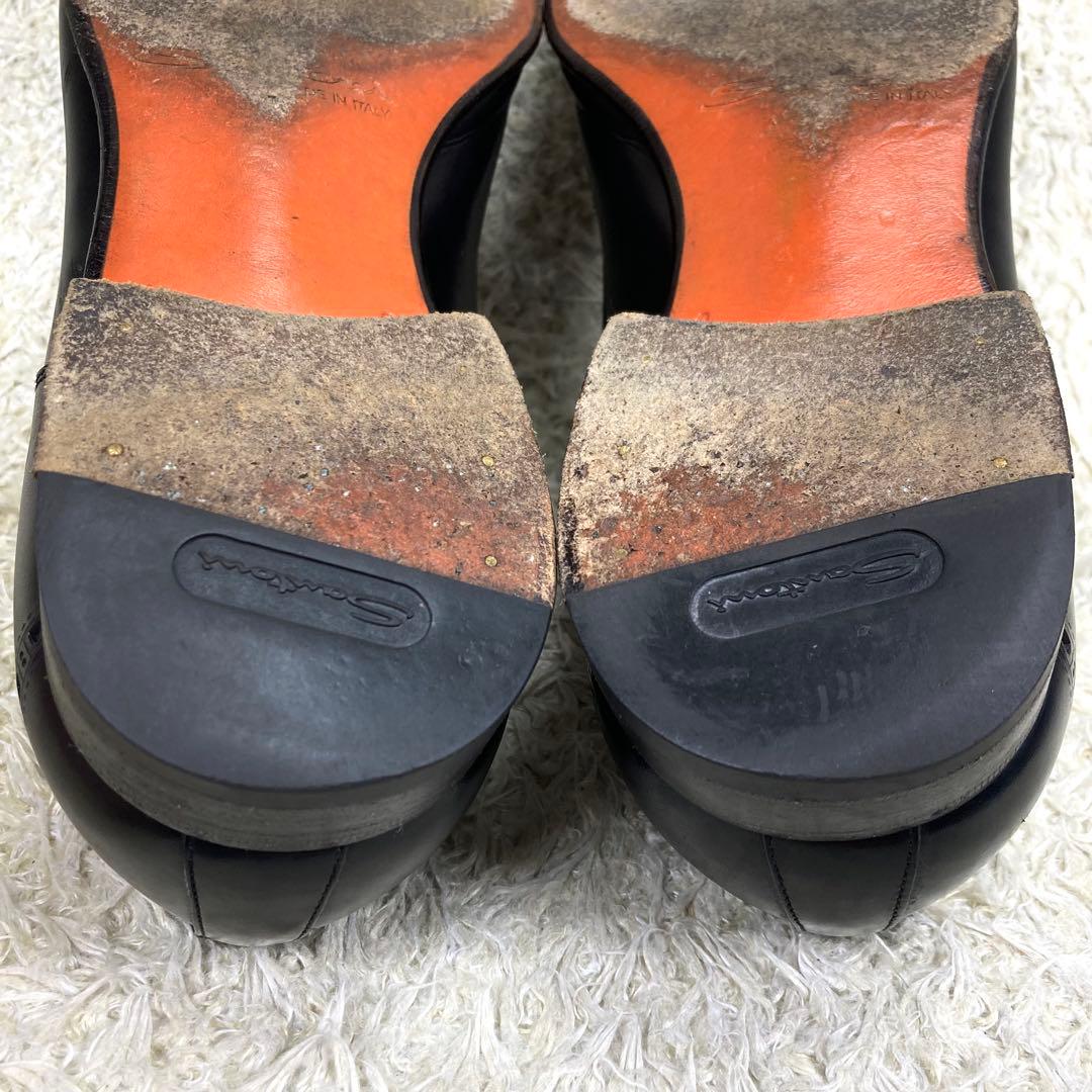 美品』Santoni ダブルモンクストラップ ストレートチップ メダリオン