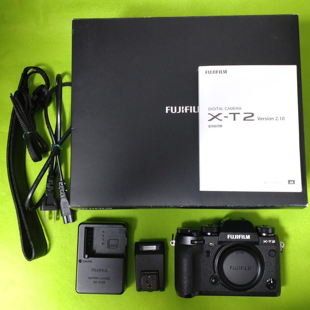 FUJI FILMミラーレスカメラ X-T2ボディ ブラック本体（美品） FUJIFILM（フジフイルム） 中古 1年保証 美品 FUJIFILM X-T2 ボディ