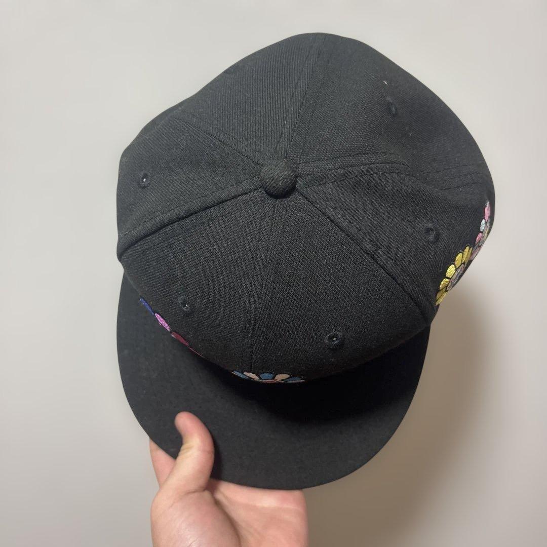 カラフル花刺繍 ブラックキャップ 7 1/4 値段交渉可超美品村上隆