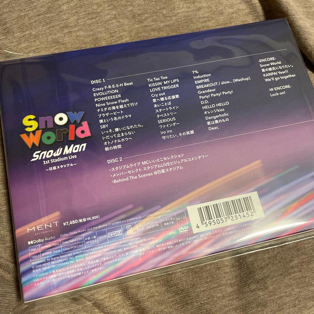 Disc1以外】SnowMan “Snow World” 日産スタジアムDVD - メルカリ