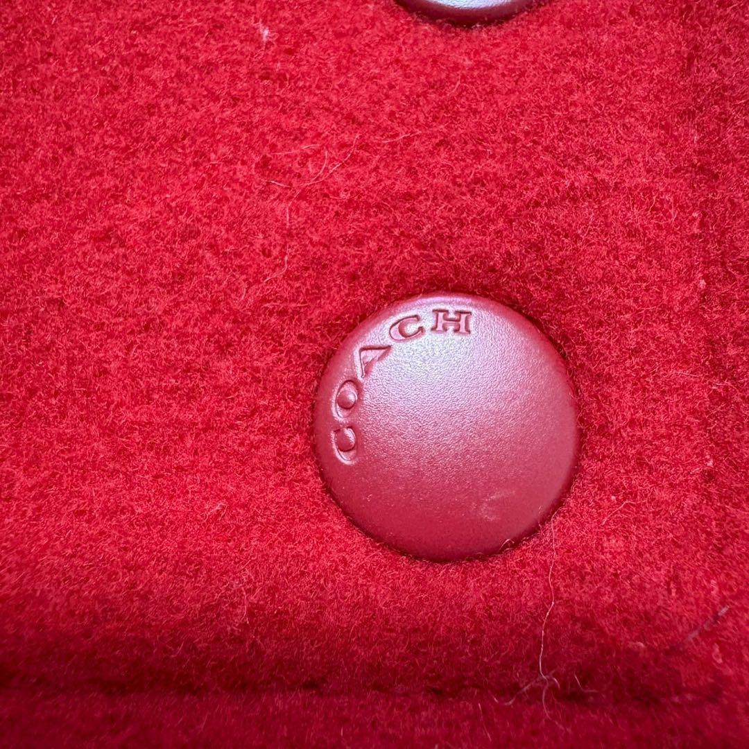 コーチ COACH スタジャン レッド 防護カバー付き - メルカリ