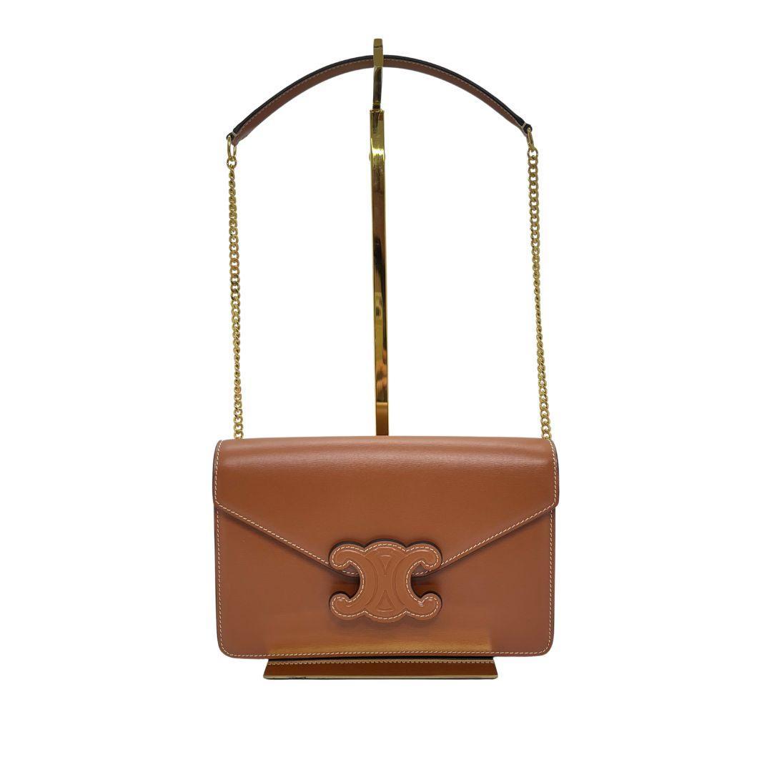 ✨極美品✨セリーヌ マーゴチェーンウォレット トリオンフ レザー ブラウン 楽天市場】【未使用品】 セリーヌ チェーンショルダーウォレット