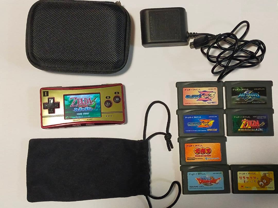 任天堂　ゲームボーイアドバイスミクロ　ファミコンカラー　ソフト8本付　その他 ゲームボーイミクロ ファミコンカラー 【ソフト+充電コード付き