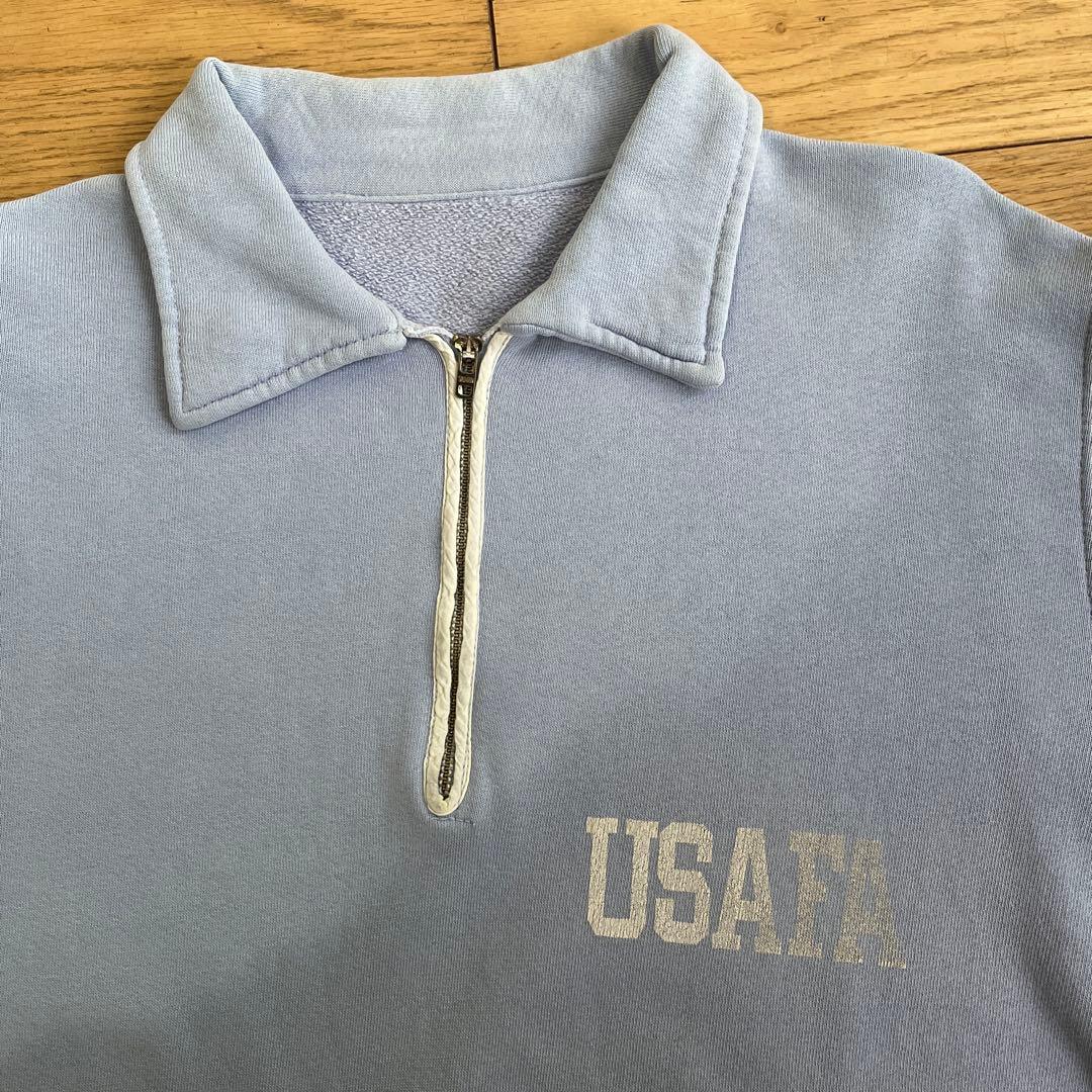 70s 80s USAFA ハーフジップスウェット talonジッパー usa製 - メルカリ