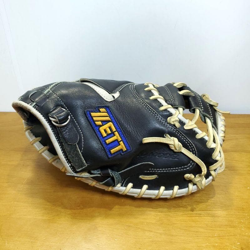ZETT 里崎モデル 日本製 旧ラベル ゼット キャッチャーミット 軟式