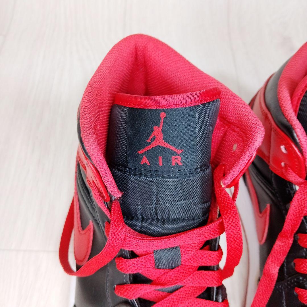 g*n様 ​ナイキ エアジョーダン1 ミッド ブレッド トゥ 26.5cm 赤