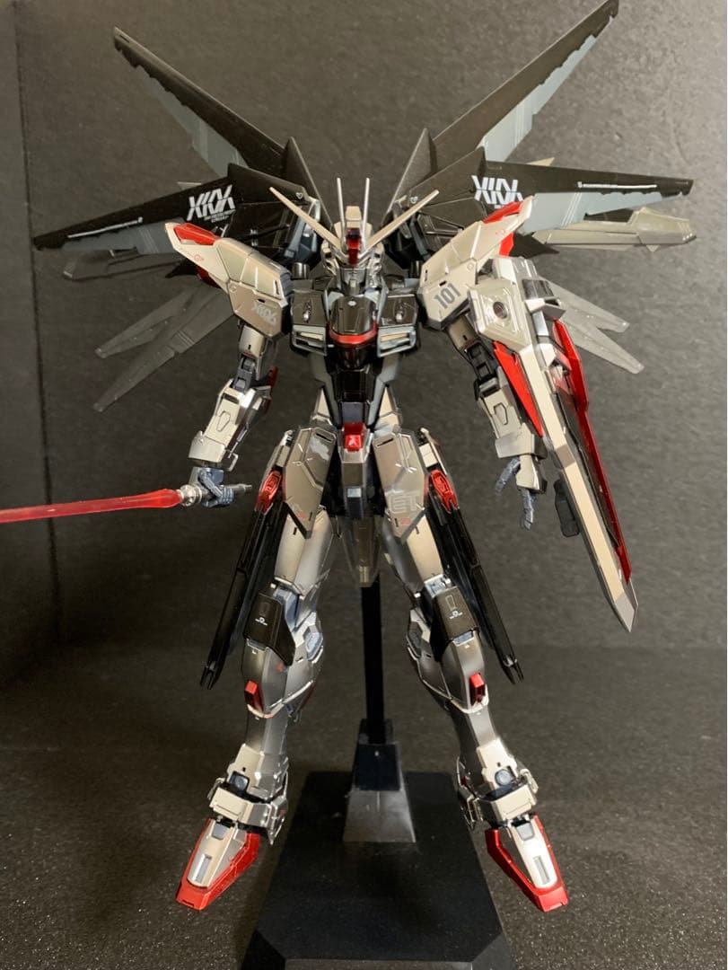 MGフリーダムVer.2.0シルバーコーティング 部分塗装 完成品 値引交渉可