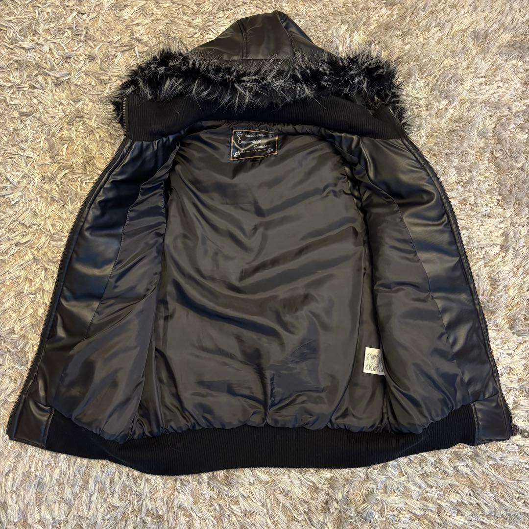 y2k 光沢お兄系 Archive ファーダウンベスト平成 ギャル男 2way - メルカリ