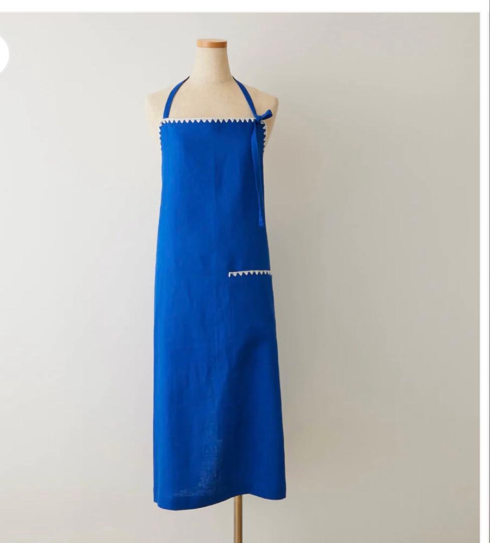 新品】【新作】⭐️エプロン⭐️タキマキ⭐️TAKIMAKI ブルー クロス付