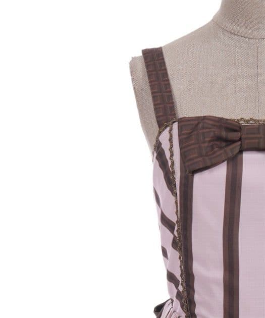 Chalmiere シャルミエール ボンボンショコラ柄ジャンパースカート