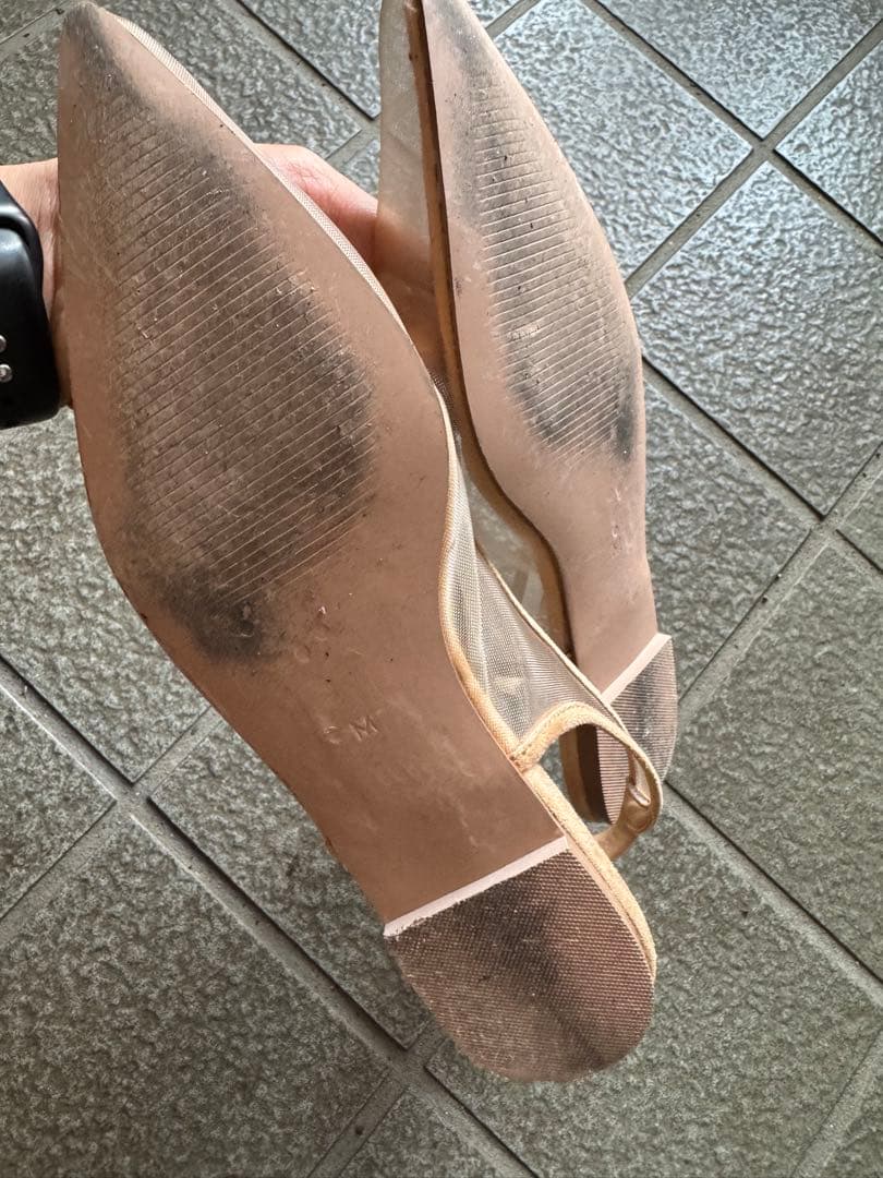 searoomlynn TULLE BACKストラップミュール ベージュMサイズの通販はau