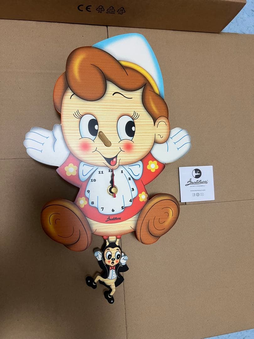 希少生産終了品⭐︎バルトルッチbartolucciピノキオの木製振り子