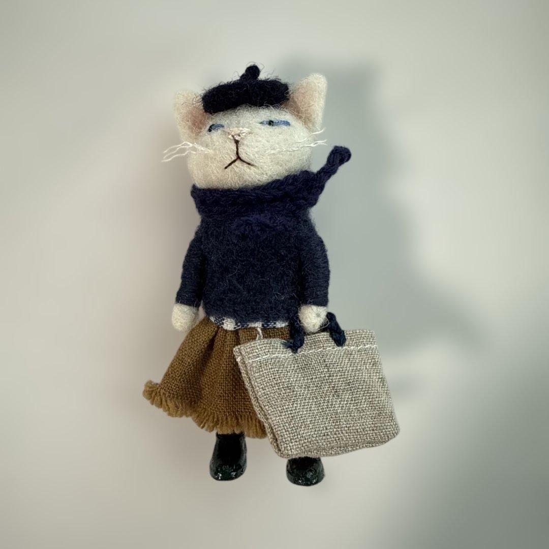 MTK SHEEP さん 羊毛フェルト 白ねこ