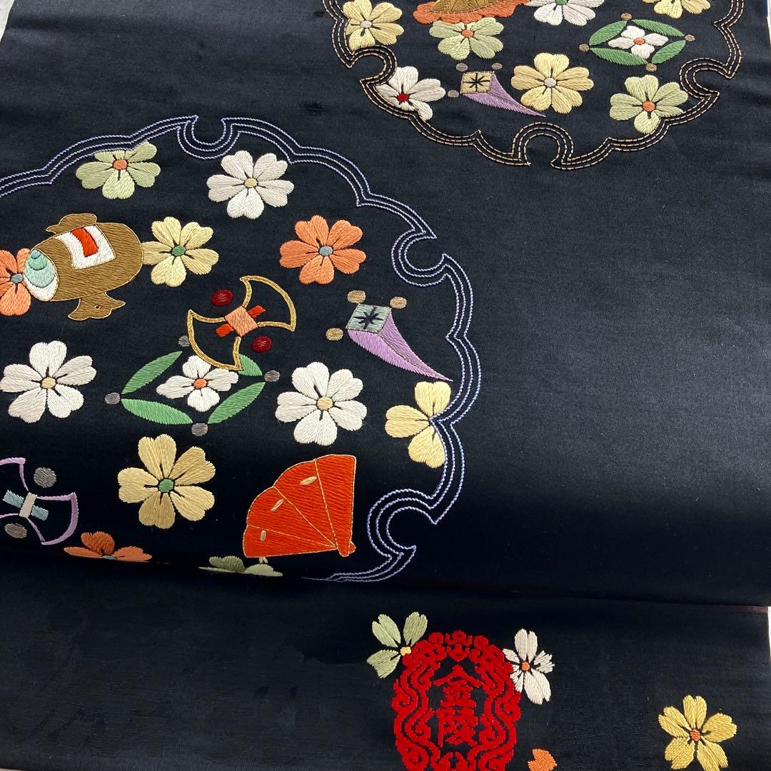 宝尽くし アンティーク 刺繍 名古屋帯 - メルカリ