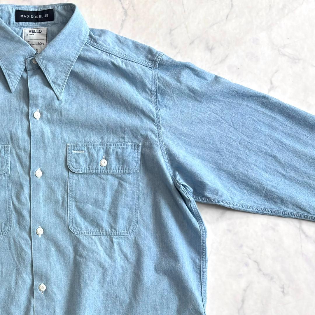 美品・希少M♪マディソンブルー ハンプトンシャンブレーシャツ 02 ub2