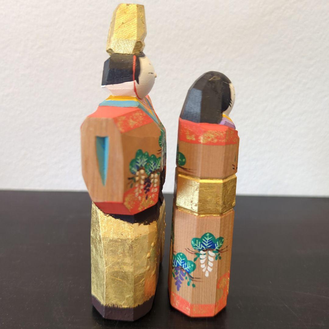 南都 松鳳作 一刀彫 雛 立雛