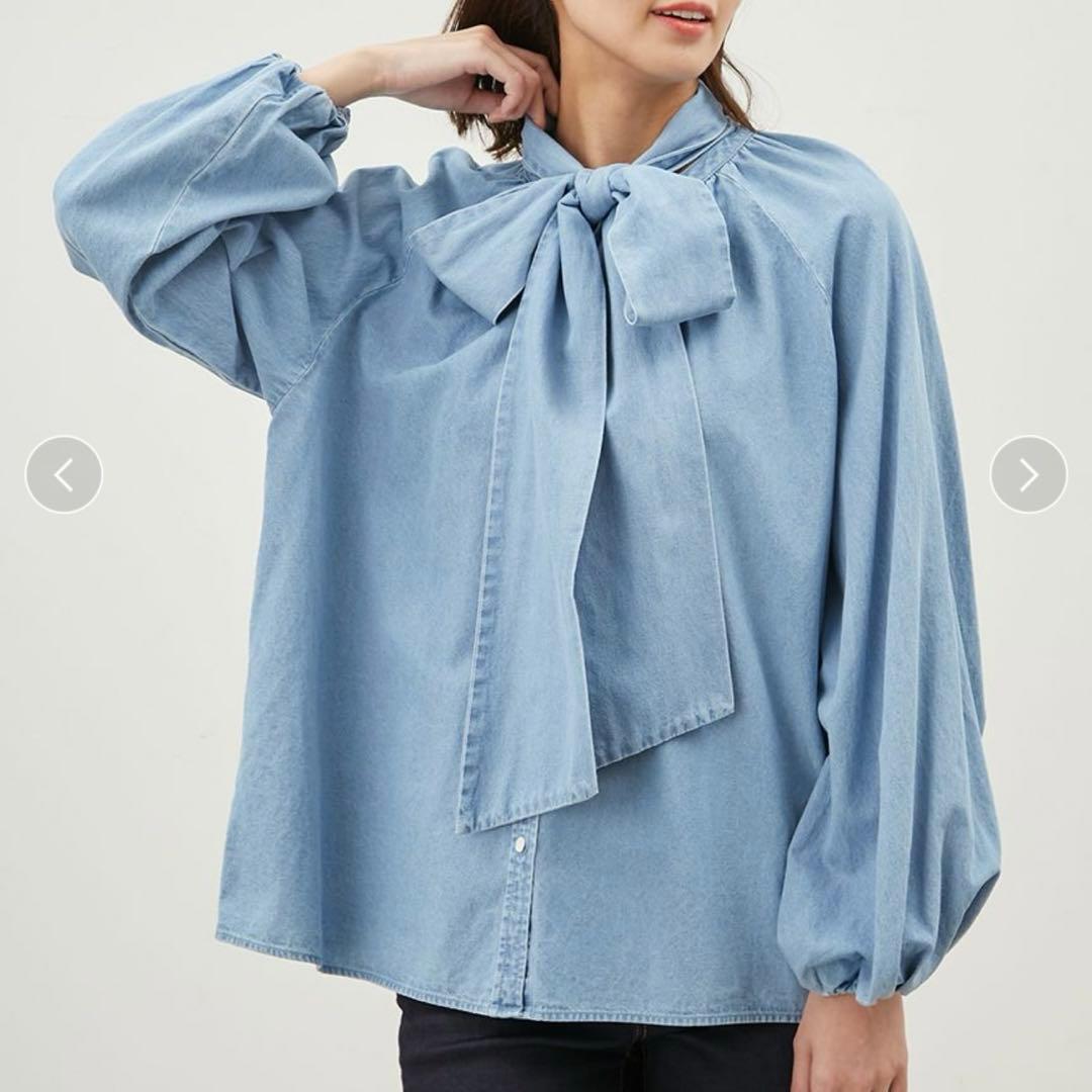 Mila owen 2WAYデニムボウタイブラウス【ウォッシャブル】 - メルカリ