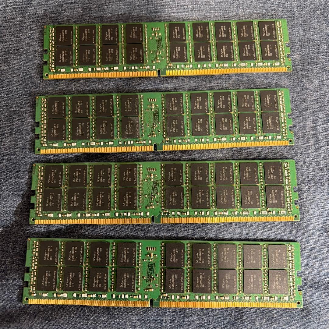 SKHynix ddr4 ecc 16gb×4枚 64GB 【動作確認済み】
