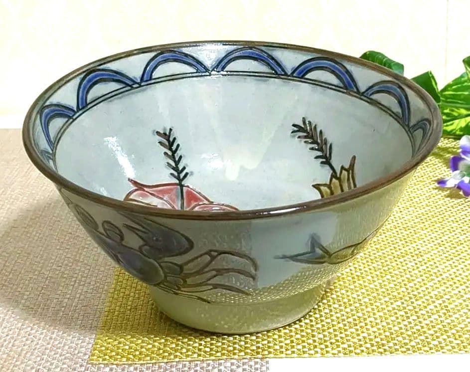 沖縄やちむん 魚文 壺屋焼 宮陶房 宮城須美子 レア❢ 花と海洋