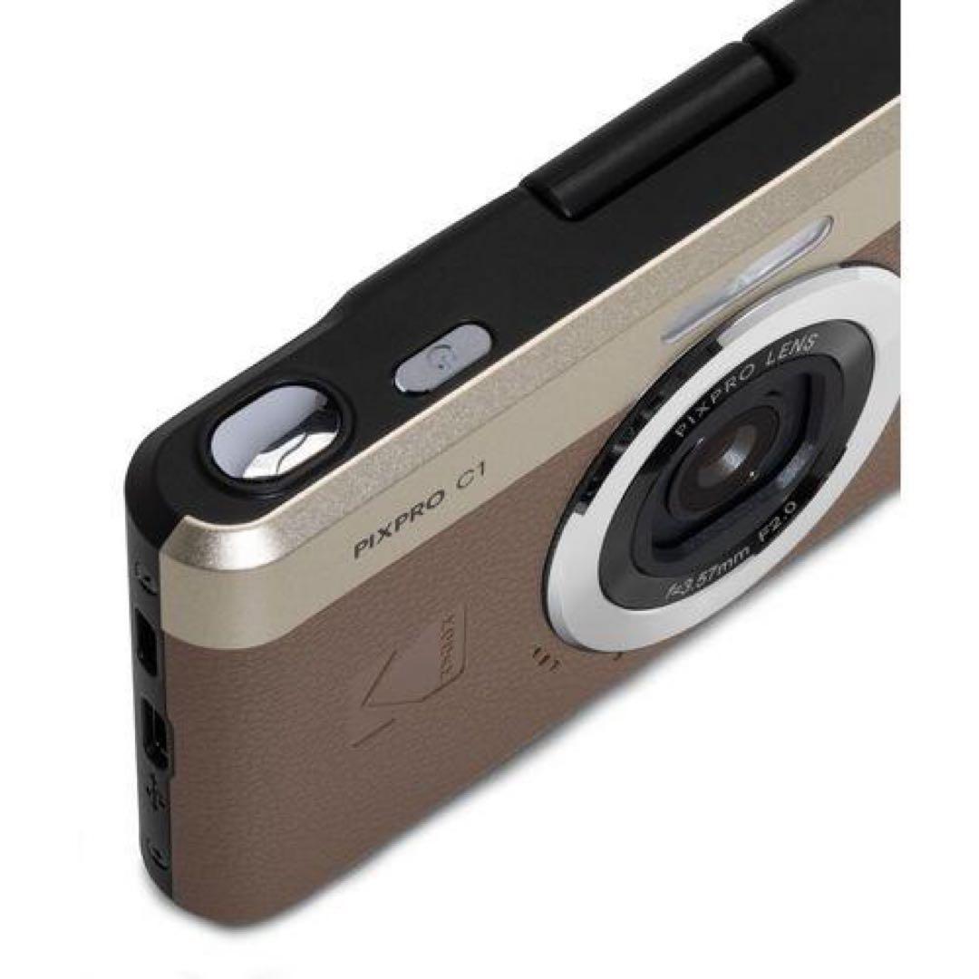 KODAK PIXPRO C1 ブラウン SDカード充電器付き - メルカリ
