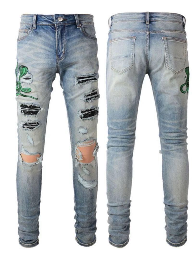 スリムフィットジーンズ ミニマル amiri purplebrand 蛇 - メルカリ