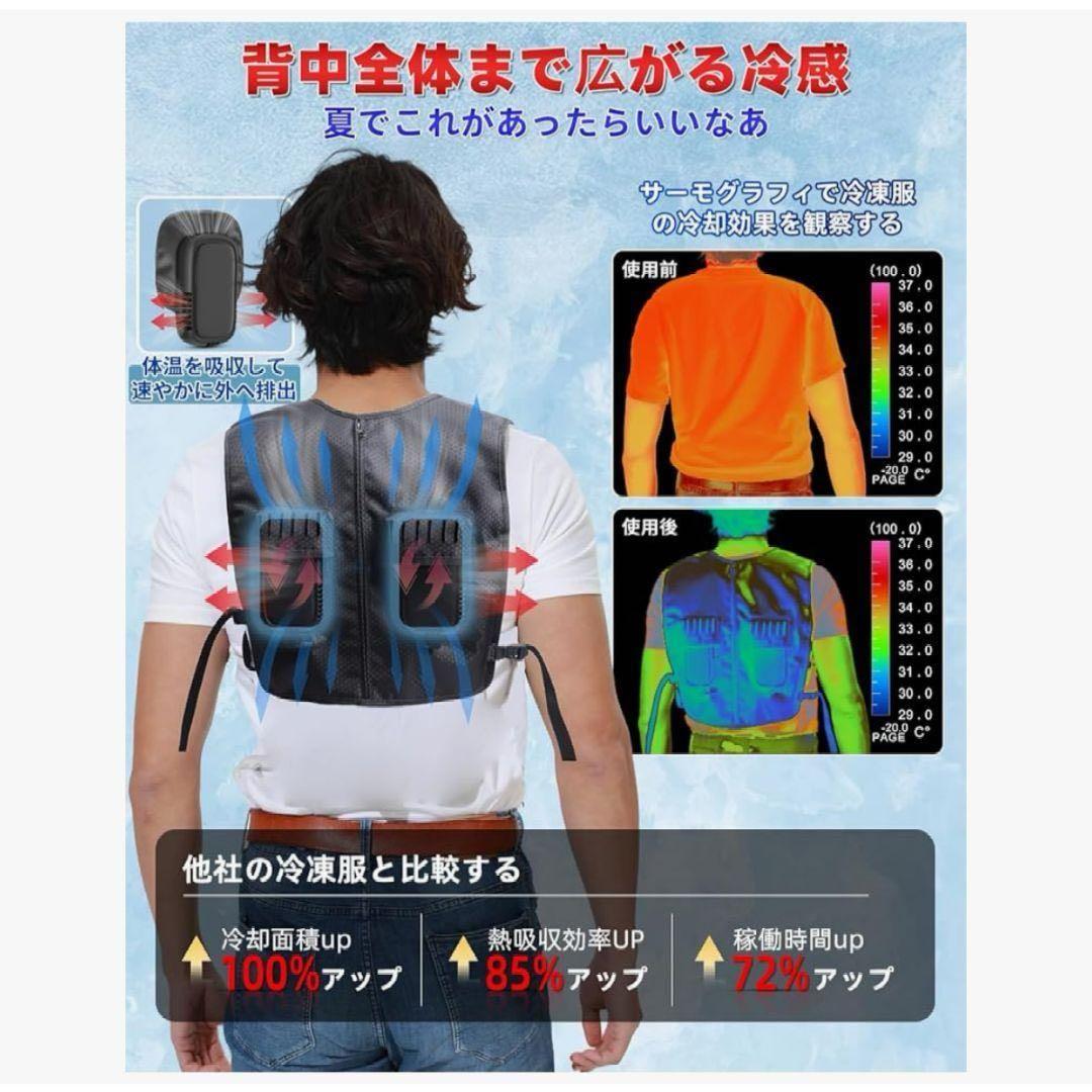 空調水冷服 冷却ベスト 冷感ベスト 熱中症対策 22000mAh大容量バッテリー