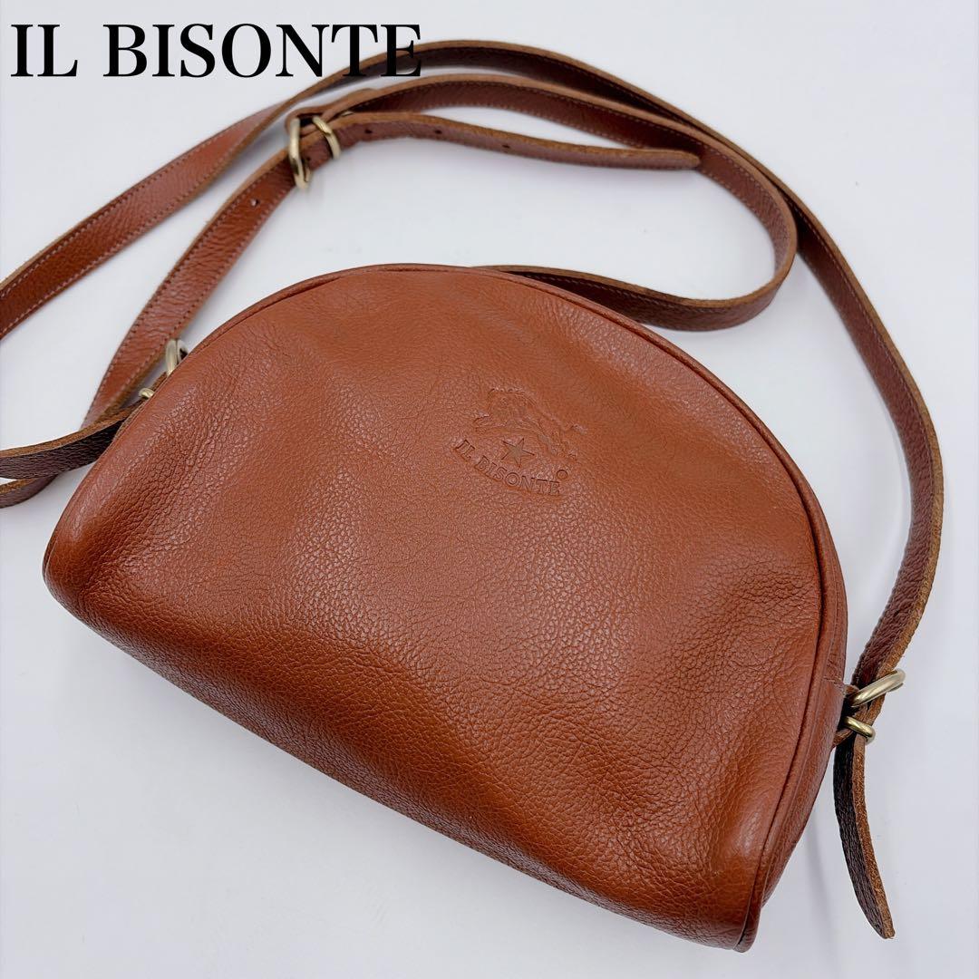 美品】イルビゾンテ ショルダーバッグ ハーフムーン 斜めかけ レザー