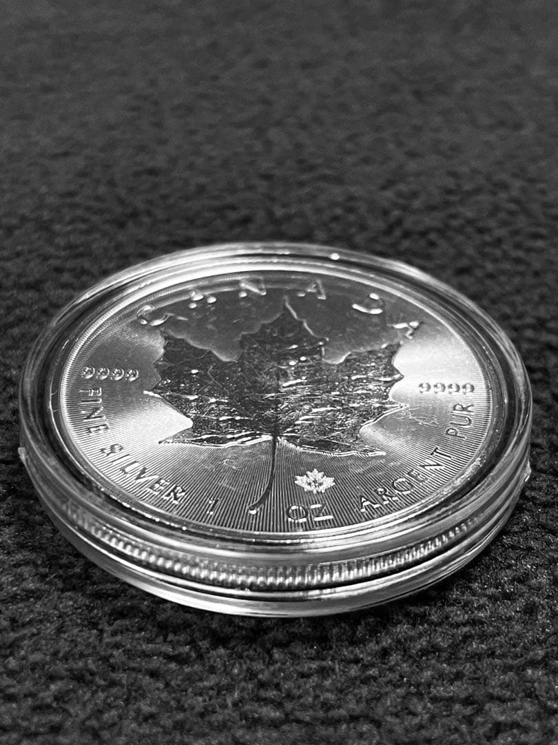 メイプルリーフ銀貨 新品 1オンス クリアケース入り カナダ 2021年