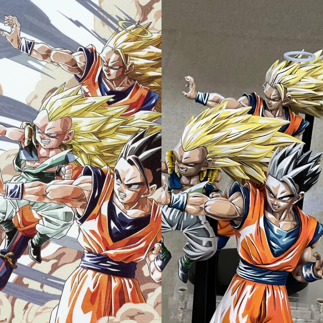 ドラゴンボール　リペイント　MATCH MAKERS 3体セット　二次元彩色 ドラゴンボールZ MATCH MAKERS 超サイヤ人 孫悟空 フィギュア 二次元