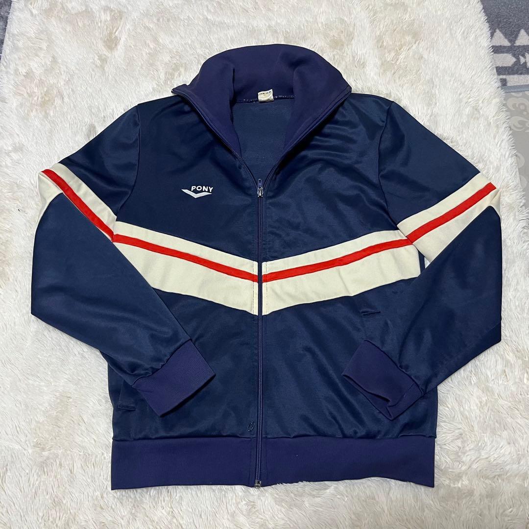 PONY ポニー トラックジャケット ジャージ 古着 ビンテージ ネイビー