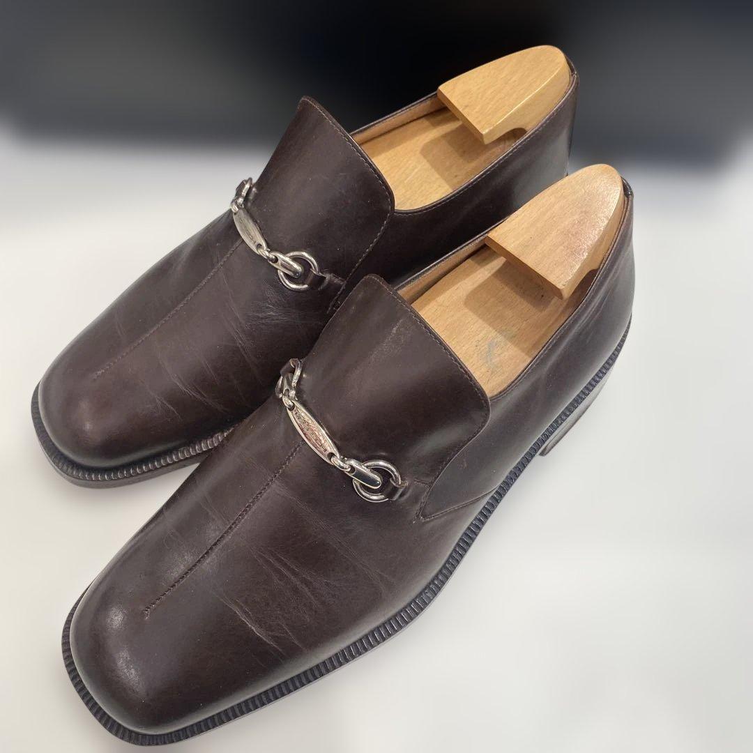 良品☆MORESCHI モレスキー ビットローファー レザーシューズ