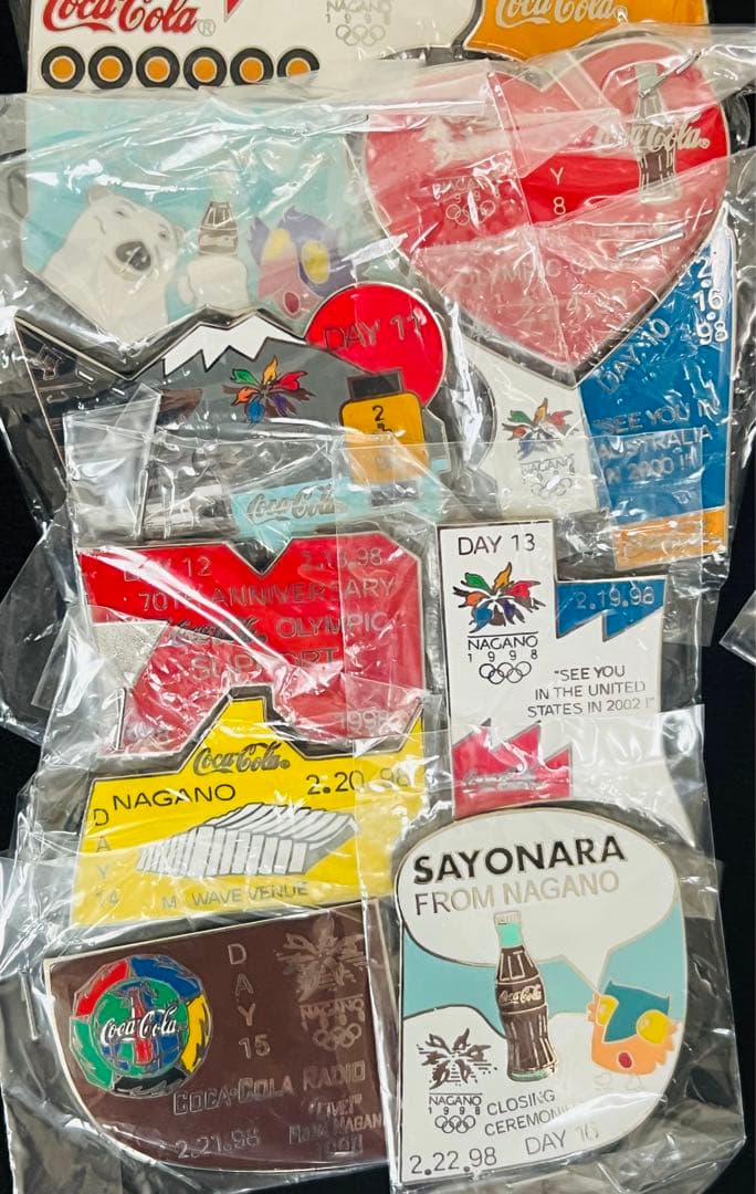 1998 長野オリンピック ピンバッジ コカコーラデイピン 正規品フル