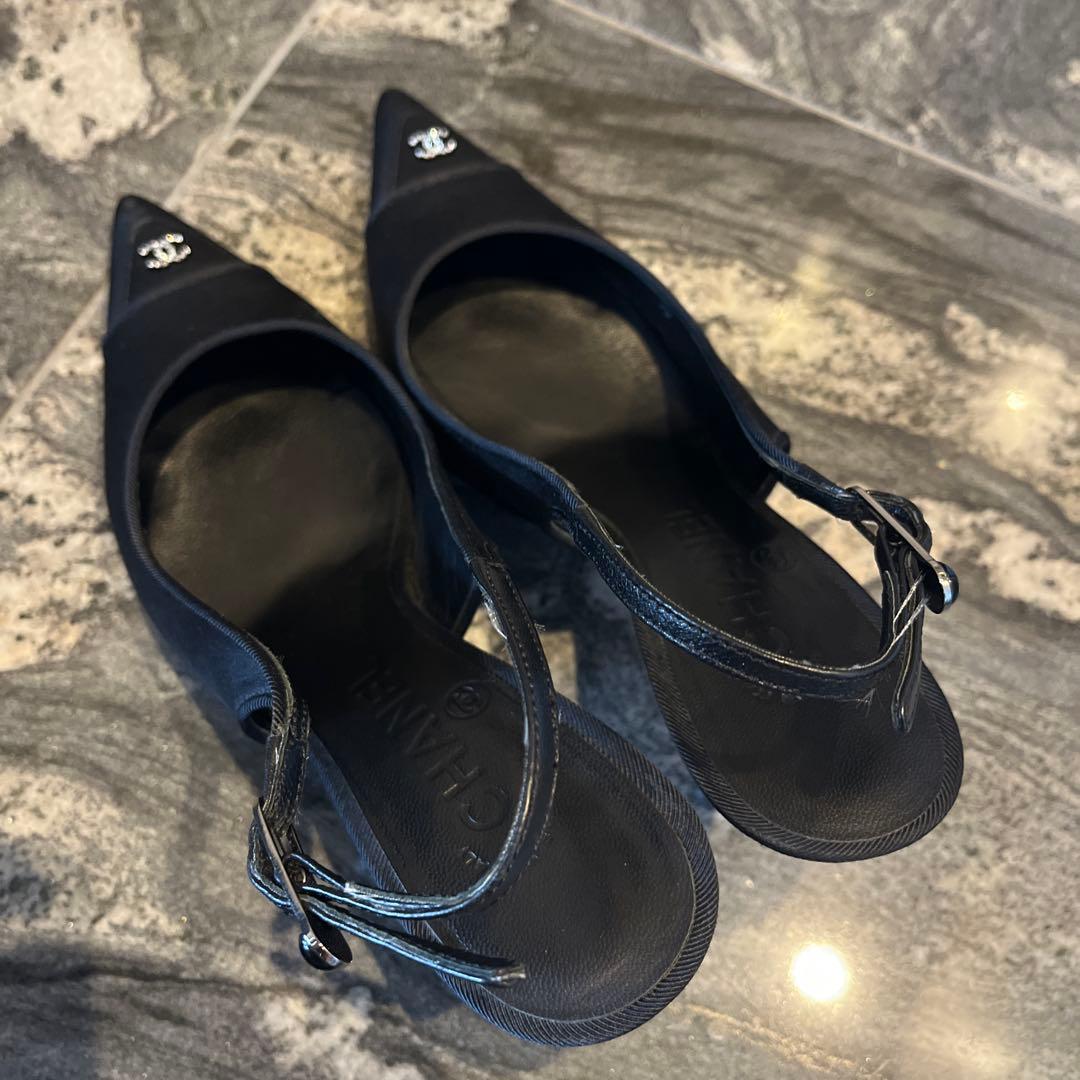 美品 シャネル CHANEL ミュール バッグストラップ レディース 36