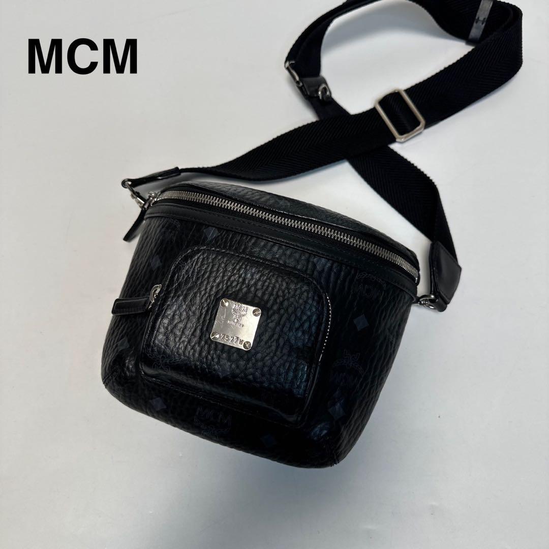 p17【極美品】MCM ヴィセトス柄　ブラック　レザー　ウエストバッグショルダー 楽天市場】□極美品□ MCM エムシーエム モノグラム ヴィセトス柄
