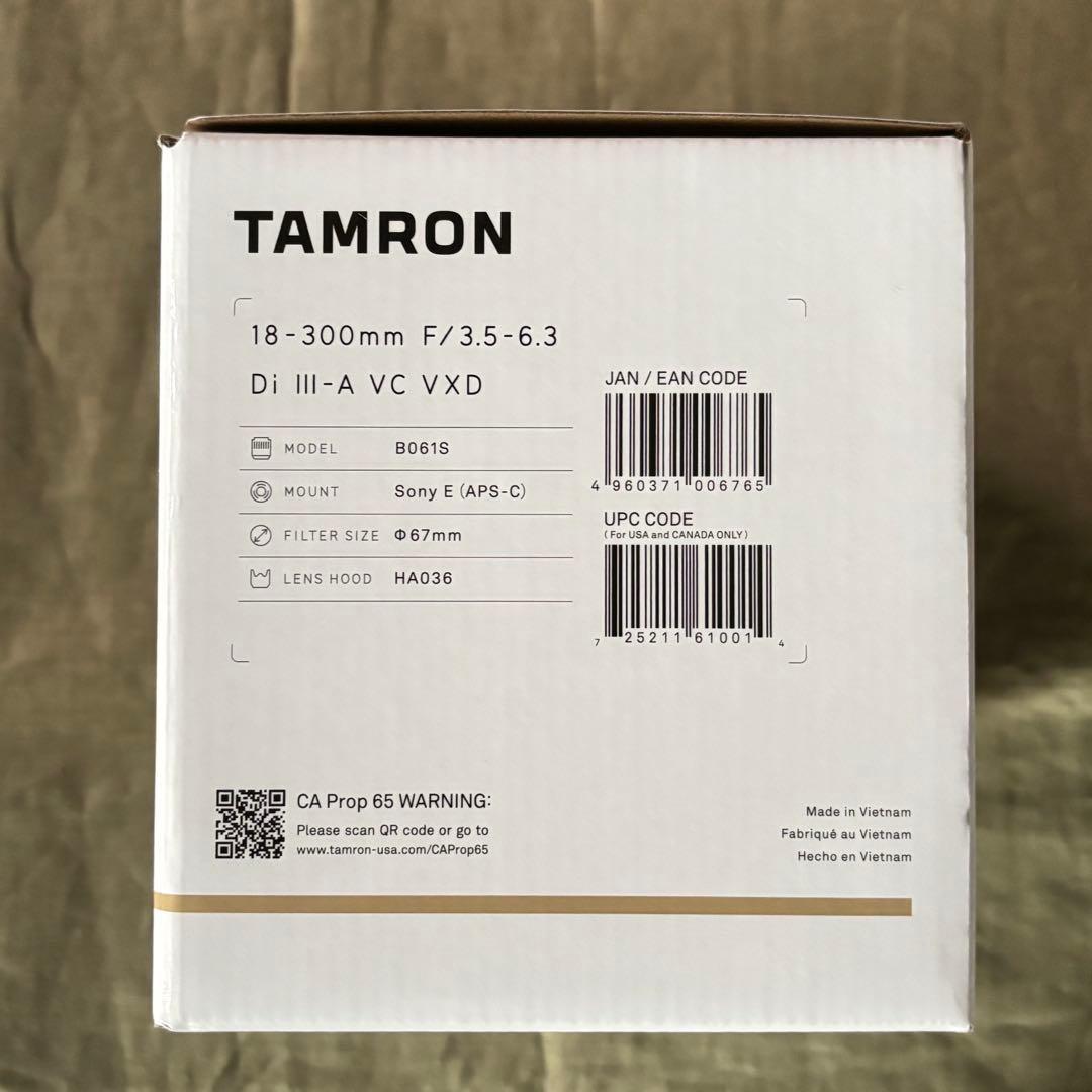 新品TAMRON 18-300mm F/3.5-6.3 B061ソニーE用レンズ