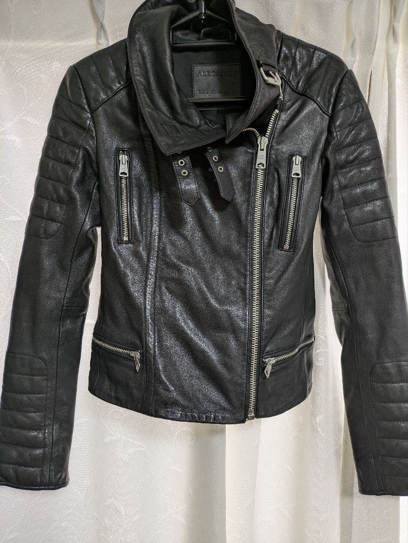 ALLSAINTS ブラック レザージャケット UK2 ブラックレザージャケット | オールセインツ 公式オンラインストア