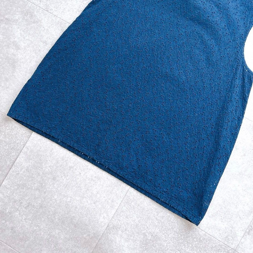 45R タペット カットワークキャミソール インディゴ カットワーク 現行