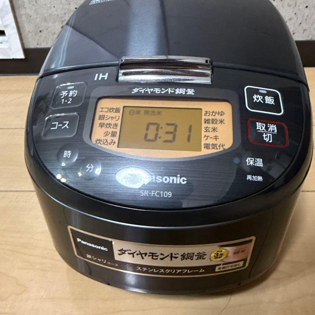 Panasonic IH炊飯器 SR-FC109 ブラック 2019年 - メルカリ