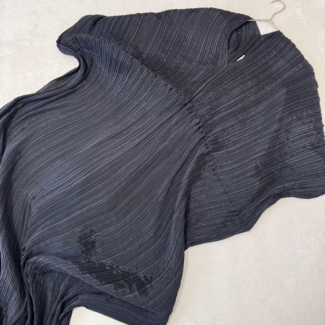 極美品✨PLEATS PLEASE ポンチョ 変形 ブラック プリーツ - メルカリ